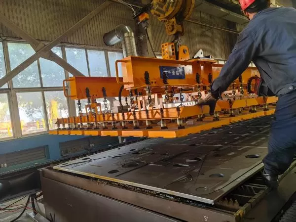 Boost Laser Cutting Efficiency with Full-Coverage Electro-Permanent Magnetic Lifters