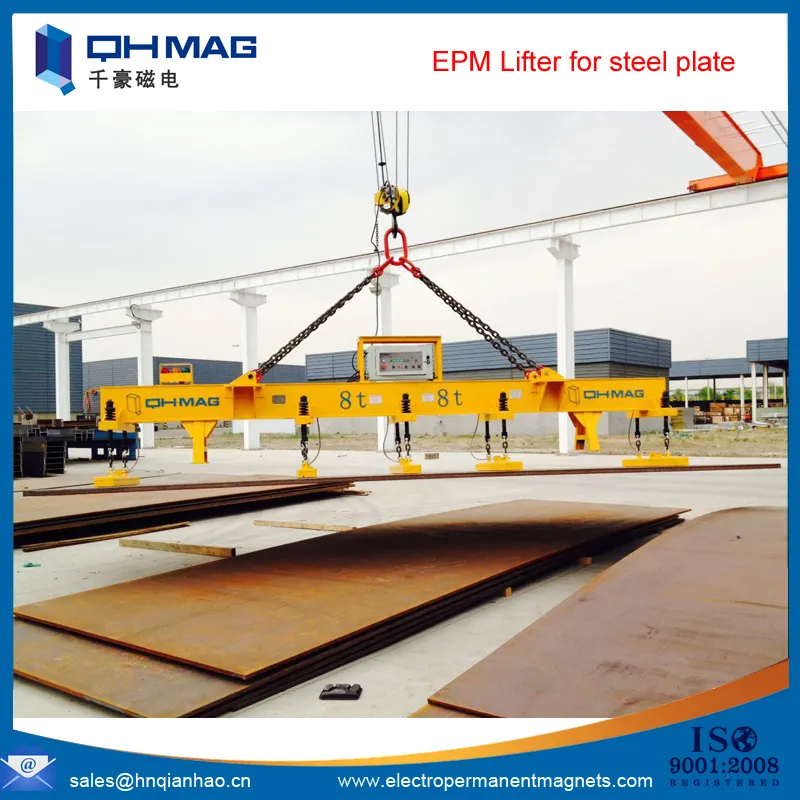 QHMAG Steel billet lifting 10 ton lifting magnet